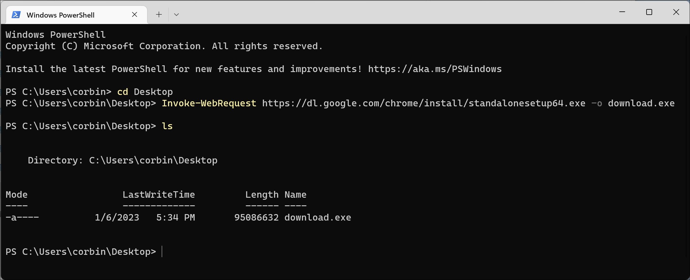 دانلود مرورگر وب با استفاده از اسکریپت PowerShell