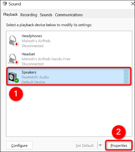 نحوه بازیابی تنظیمات پیش فرض برای تجهیزات صوتی
