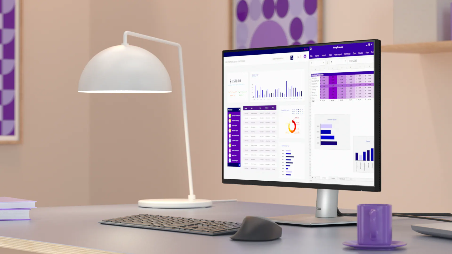 مانیتور P2425H دل